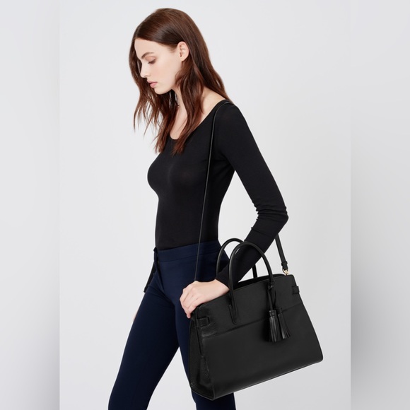 Cuyana Handbags - CUYANA Italian leather Satchel Bag with Tassels Included